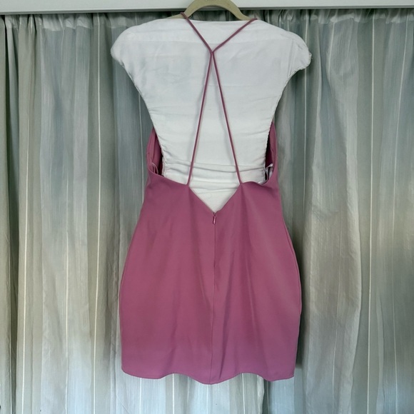Superdown Pink Halter Mini Dress Size Small Backless Party Dress Revolve Brand - Picture 3 of 11